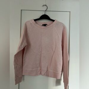 J. Crew pink sweatshirt. 100% cotton. Never worn. Size XS.